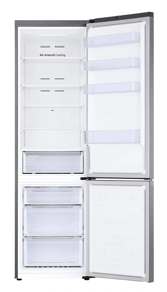 Samsung RB38C600CS9/EF inox, alulfagyasztós, Hűtő:276L, Fagyasztó:114L, hűtőszekrény (Használt - A)