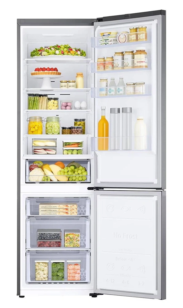 Samsung RB38C600CS9/EF inox, alulfagyasztós, Hűtő:276L, Fagyasztó:114L, hűtőszekrény (Használt - A)