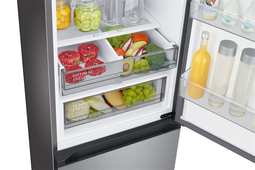 Samsung RB38C7B6CS9/EF inox, alulfagyasztós, Hűtő:276L, Fagyasztó:114L, hűtőszekrény (Használt - B)