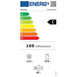 Samsung RB38C7B6CS9/EF inox alulfagyasztós hűtőszekrény (Használt - B)