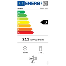 Samsung RB38C7B6D22/EF fekete alulfagyasztós hűtőszekrény (Újszerű)