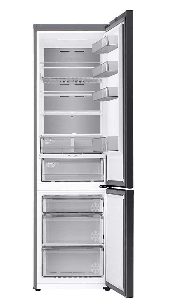 Samsung RB38C7B6DB1/EF fekete, alulfagyasztós, Hűtő:276L, Fagyasztó:114L, hűtőszekrény