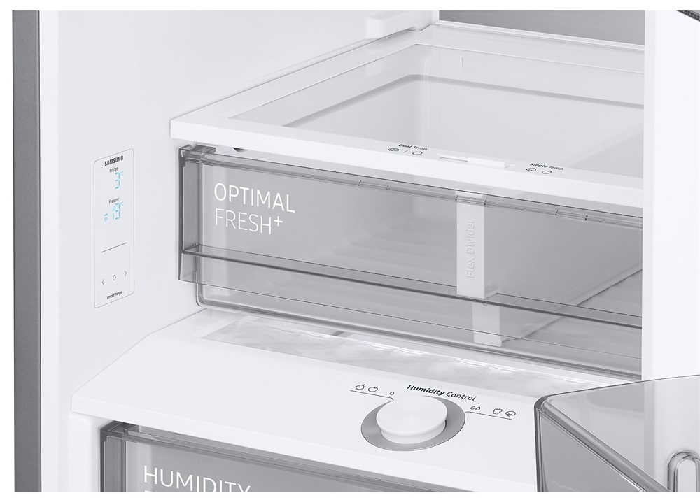 Samsung RB38C7B6DB1/EF fekete, alulfagyasztós, Hűtő:276L, Fagyasztó:114L, hűtőszekrény