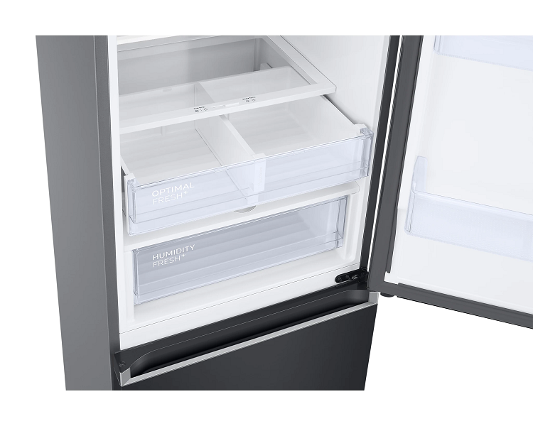 Samsung RB38T603DB1/EF fekete, alulfagyasztós, Hűtő:276L, Fagyasztó:114L, No frost hűtőszekrény