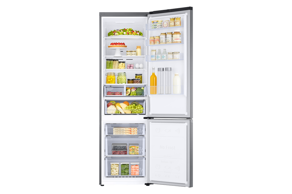 Samsung RB38T607BS9/EF inox, alulfagyasztós, Hűtő:273L, Fagyasztó:114L, hűtőszekrény