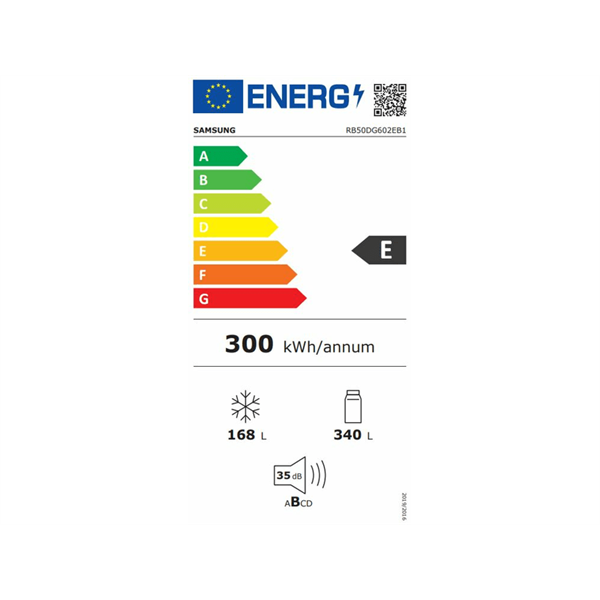 Samsung RB50DG602EB1EO alulfagyasztós, Hűtő:340L, Fagyasztó:168L, hűtőszekrény
