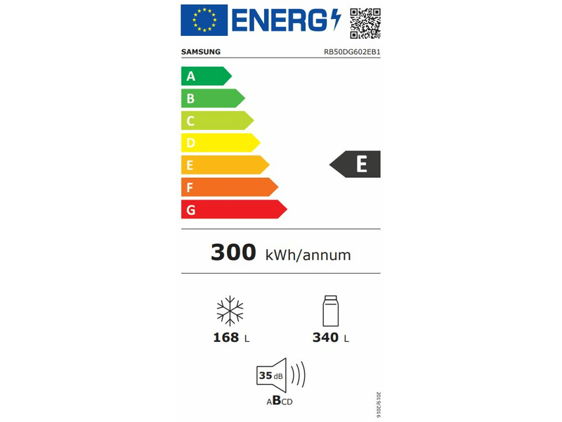 Samsung RB50DG602EB1EO alulfagyasztós, Hűtő:340L, Fagyasztó:168L, hűtőszekrény