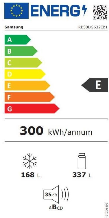 Samsung RB50DG632EB1EO alulfagyasztós, Hűtő:340L, Fagyasztó:168L, hűtőszekrény