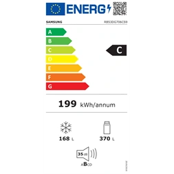 Samsung RB53DG706CS9EO inox, alulfagyasztós, Hűtő:370L, Fagyasztó:168L, No frost hűtőszekrény (Használt - B)