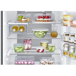 Samsung RB53DG706CS9EO inox, alulfagyasztós, Hűtő:370L, Fagyasztó:168L, No frost hűtőszekrény (Használt - B)