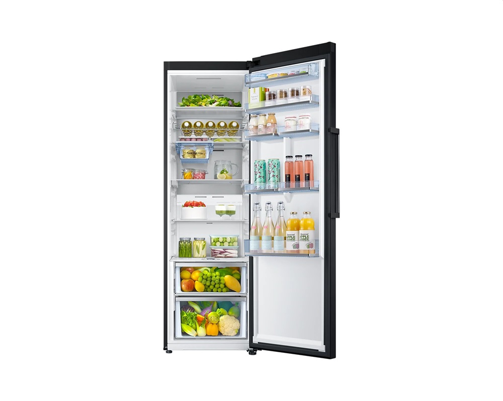 Samsung RR39M7565B1/EF fekete, egyajtós, Hűtő:387L, No Frosthűtőszekrény