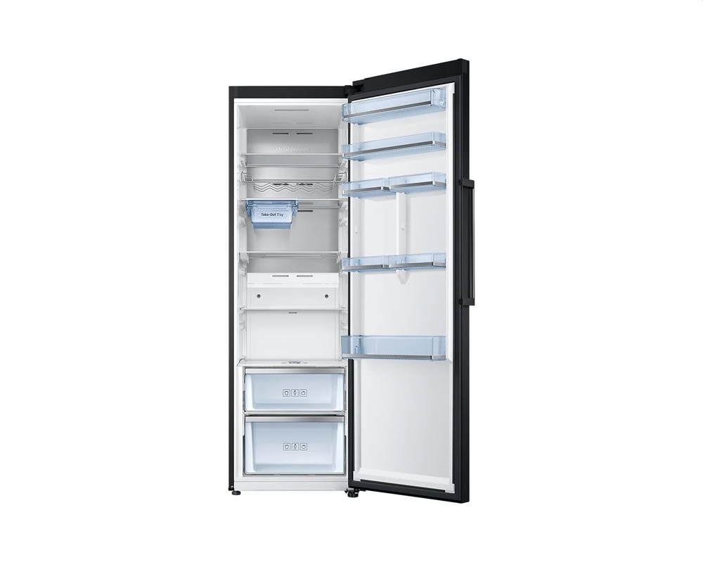 Samsung RR39M7565B1/EF fekete, egyajtós, Hűtő:387L, No Frosthűtőszekrény