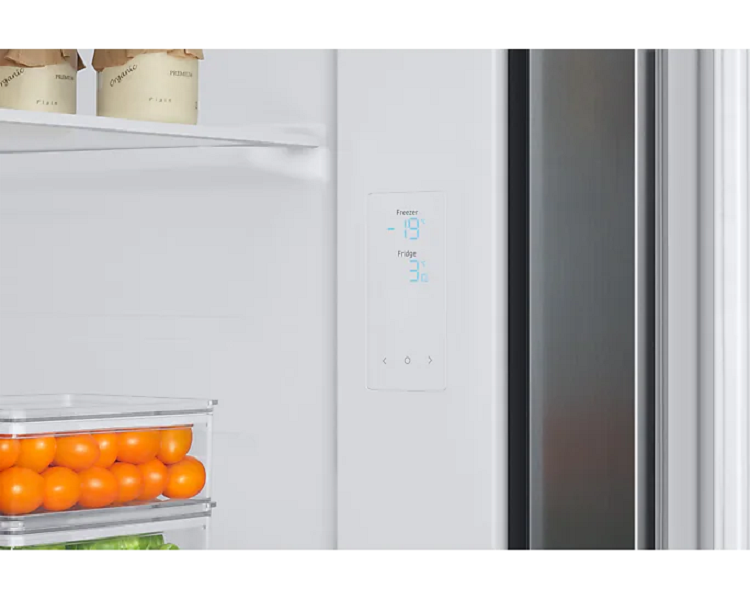 Samsung RS66A8100S9/EF ezüst, Side-by-Side, Hűtő:409L, Fagyasztó:243L, Twin Cooling Plus hűtőszekrény