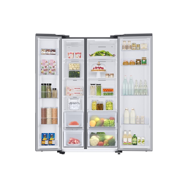 Samsung RS66A8101S9/EF ezüst, Side-by-Side, Hűtő:409L, Fagyasztó:243L, Twin Cooling Plus hűtőszekrény