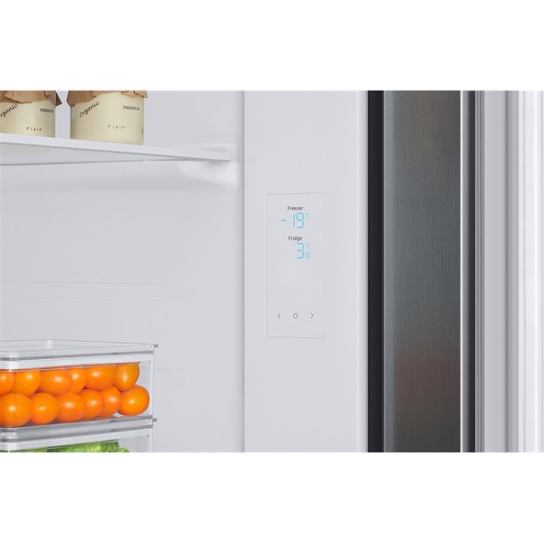 Samsung RS66A8101S9/EF ezüst, Side-by-Side, Hűtő:409L, Fagyasztó:243L, Twin Cooling Plus hűtőszekrény