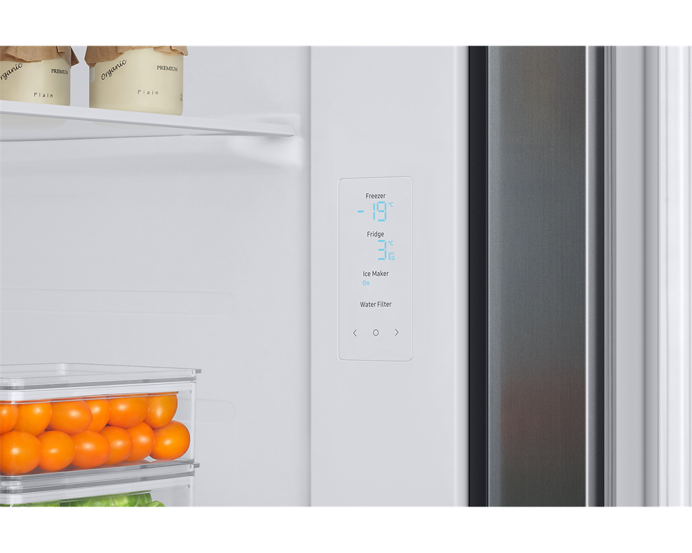 Samsung RS67A8811S9/EF ezüst, Side-by-Side, Hűtő:409L, Fagyasztó:225L, No frost hűtőszekrény