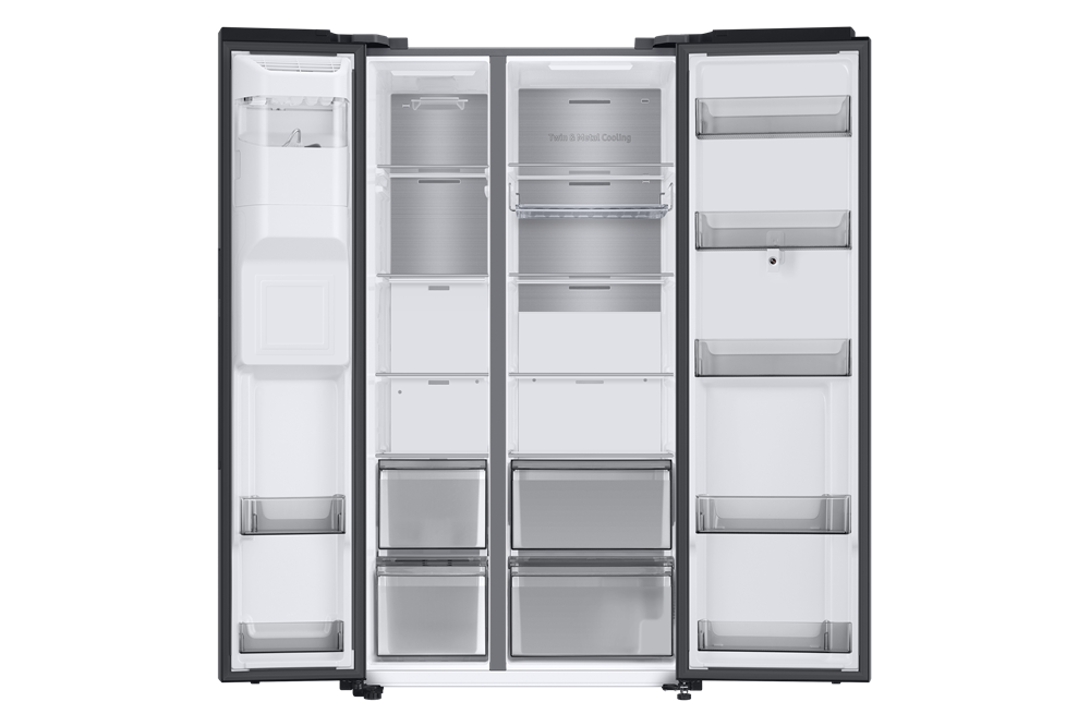 Samsung RS6HA8891B1/EF fekete, Side-by-Side, Hűtő:389L, Fagyasztó:225L, hűtőszekrény