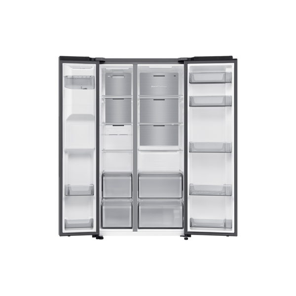 Samsung RS70F64KETEO szürke, Side-by-Side, Hűtő:420L, Fagyasztó:220L, hűtőszekrény