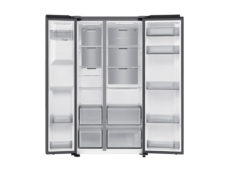 Samsung RS70F64KETEO szürke, Side-by-Side, Hűtő:420L, Fagyasztó:220L, hűtőszekrény