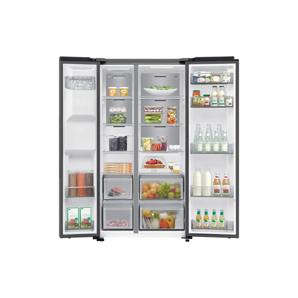 Samsung RS70F64KETEO szürke, Side-by-Side, Hűtő:420L, Fagyasztó:220L, hűtőszekrény