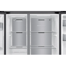 Samsung RS70F64KETEO szürke, Side-by-Side, Hűtő:420L, Fagyasztó:220L, hűtőszekrény