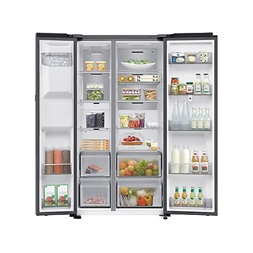 Samsung RS90F66BETEO inox, Side-by-Side, Hűtő:389L, Fagyasztó:225L, hűtőszekrény