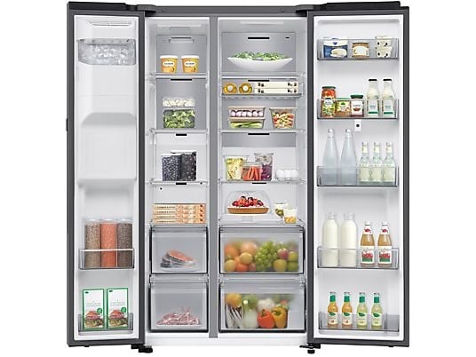 Samsung RS90F66BETEO inox, Side-by-Side, Hűtő:389L, Fagyasztó:225L, hűtőszekrény