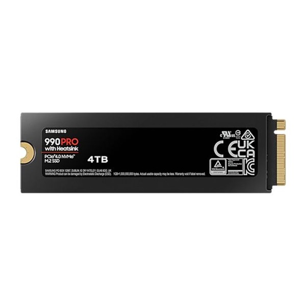 Samsung SSD 4TB - MZ-V9P4T0GW (990 PRO hűtőbordával, PCle 4.0x4, NVMe M.2, 4TB)