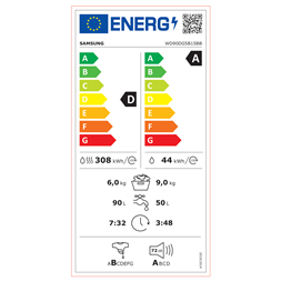 Samsung WD90DG5B15BBLE 9 kg elöltöltős mosó-szárítógép