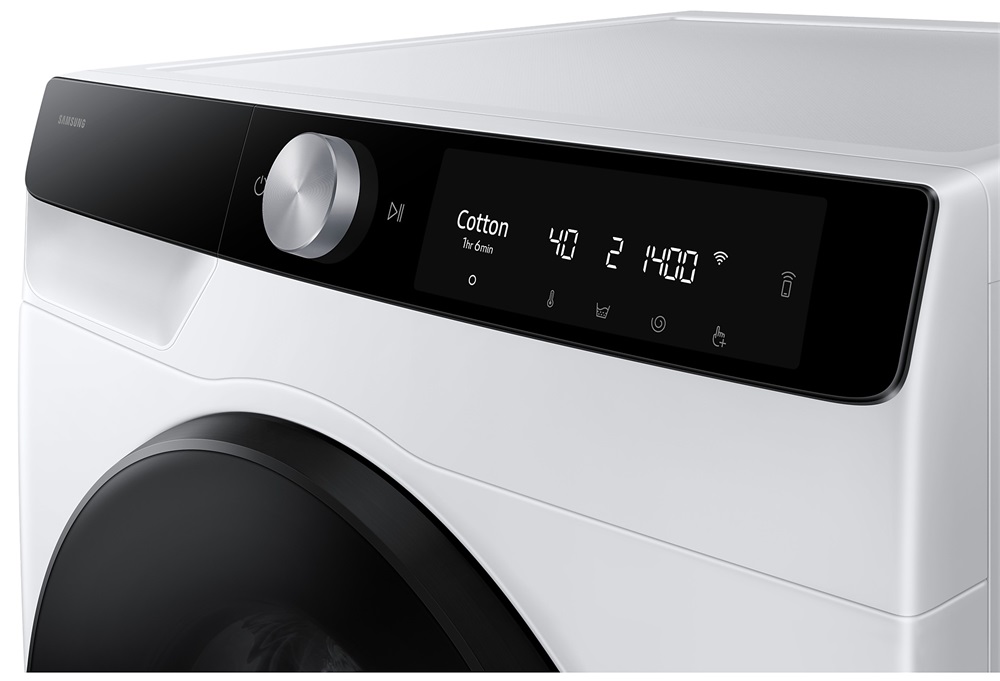 Samsung WD90DG6B85BKU4 fehér, elöltöltős, max.1400ford., 9 kg/6 kg, mosó-szárítógép (Újszerű)