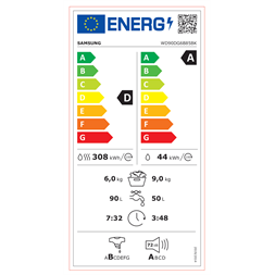 Samsung WD90DG6B85BKU4 9 kg mosó-szárítógép
