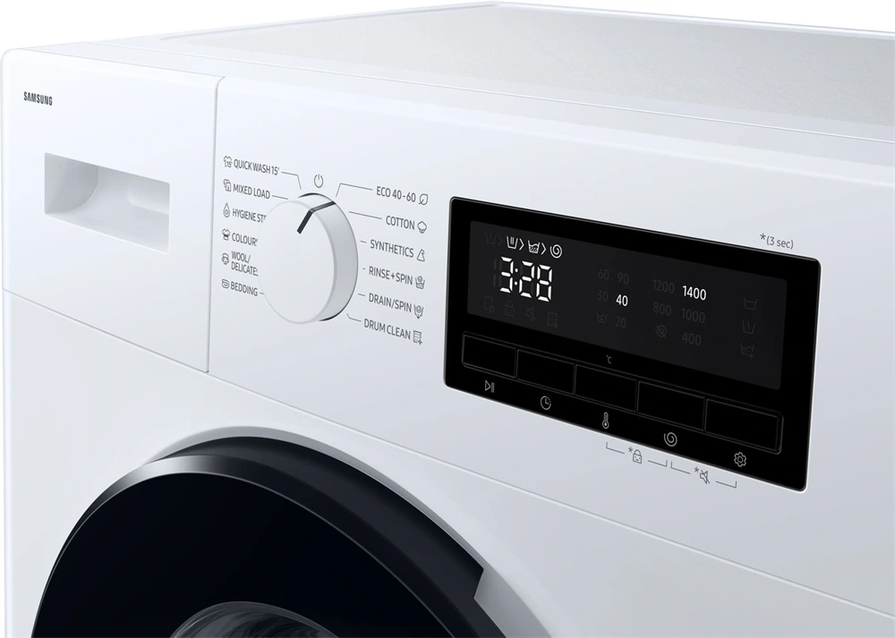 Samsung WW70FG3M05AWLE fehér, elöltöltős, keskeny, max.1400ford., 7 kg, mosógép (Újszerű)