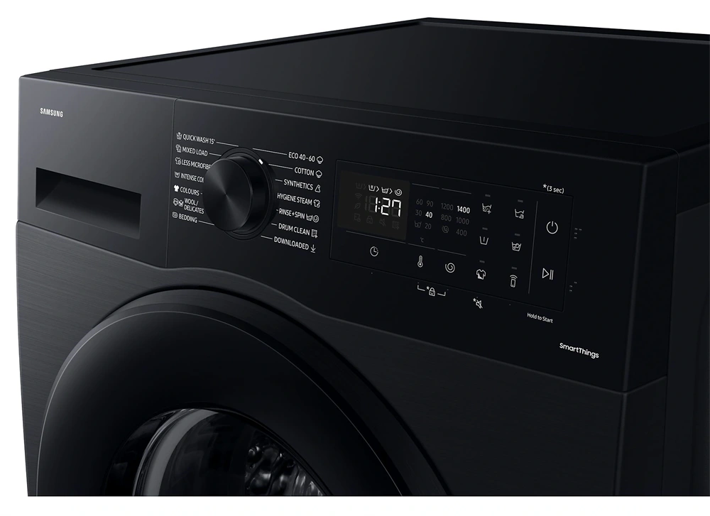 Samsung WW80CGC04DABLE fekete, elöltöltős, max.1400ford., 8 kg, mosógép (Használt - A)