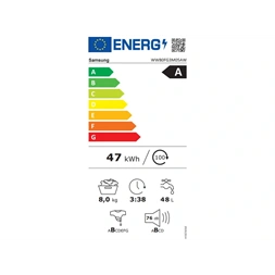 Samsung WW80FG3M05AWLE fehér, elöltöltős, keskeny, max.1400ford., 8 kg, mosógép