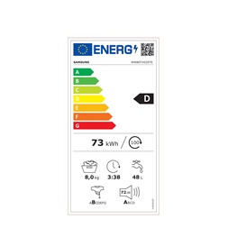 Samsung WW80T4520TE/LE fehér, elöltöltős, max.1200ford., 8 kg, mosógép (Használt - B)
