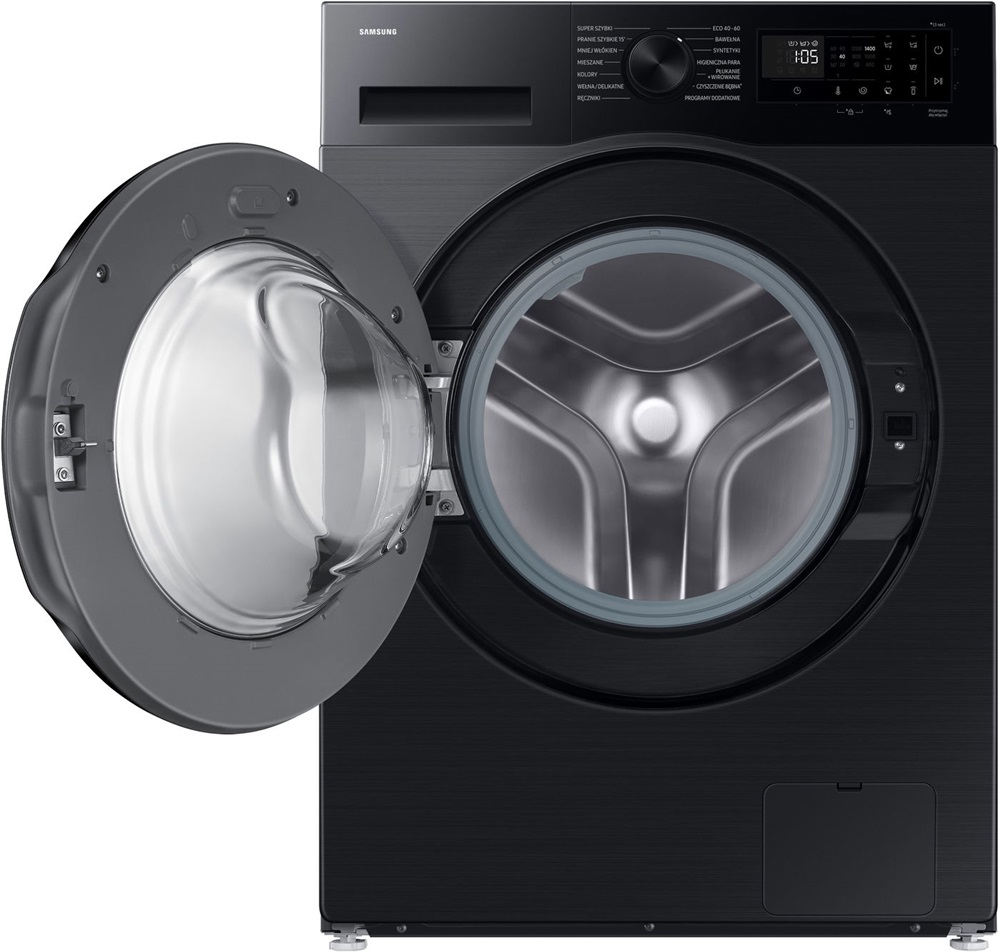 Samsung WW90DG5G34ABLE fekete, elöltöltős, keskeny, max.1400ford., 9 kg, mosógép (Újszerű)