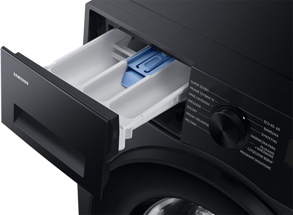 Samsung WW90DG5G34ABLE fekete, elöltöltős, keskeny, max.1400ford., 9 kg, mosógép (Újszerű)