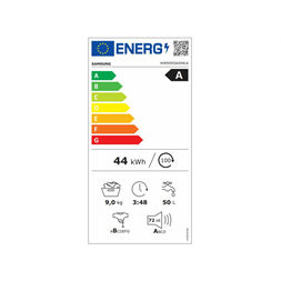 Samsung WW90DG6G94LKU4 fehér, elöltöltős, keskeny, max.1400ford., 9 kg, mosógép (Újszerű)