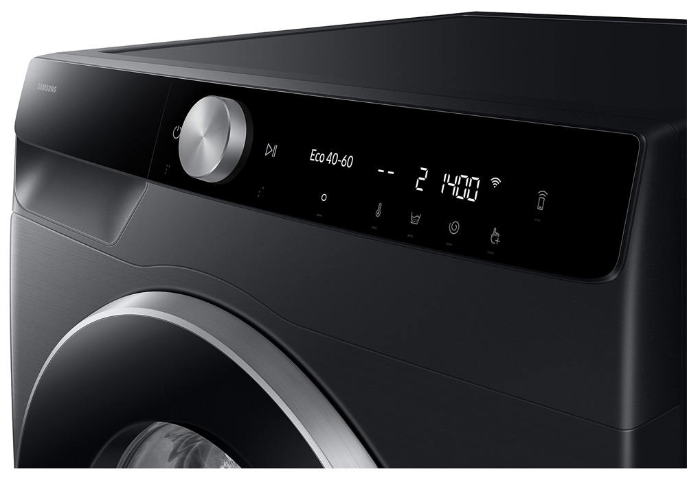 Samsung WW90DG6U25LBU4 fekete, elöltöltős, max.1400ford., 9 kg, mosógép