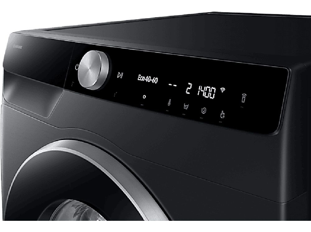 Samsung WW90DG6U25LBU4 fekete, elöltöltős, max.1400ford., 9 kg, mosógép (Újszerű)