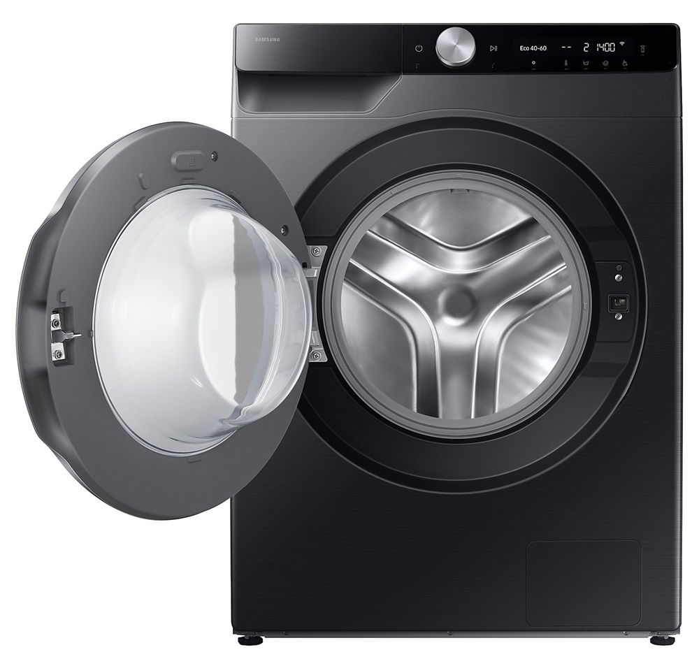 Samsung WW90DG6U25LBU4 fekete, elöltöltős, max.1400ford., 9 kg, mosógép (Újszerű)