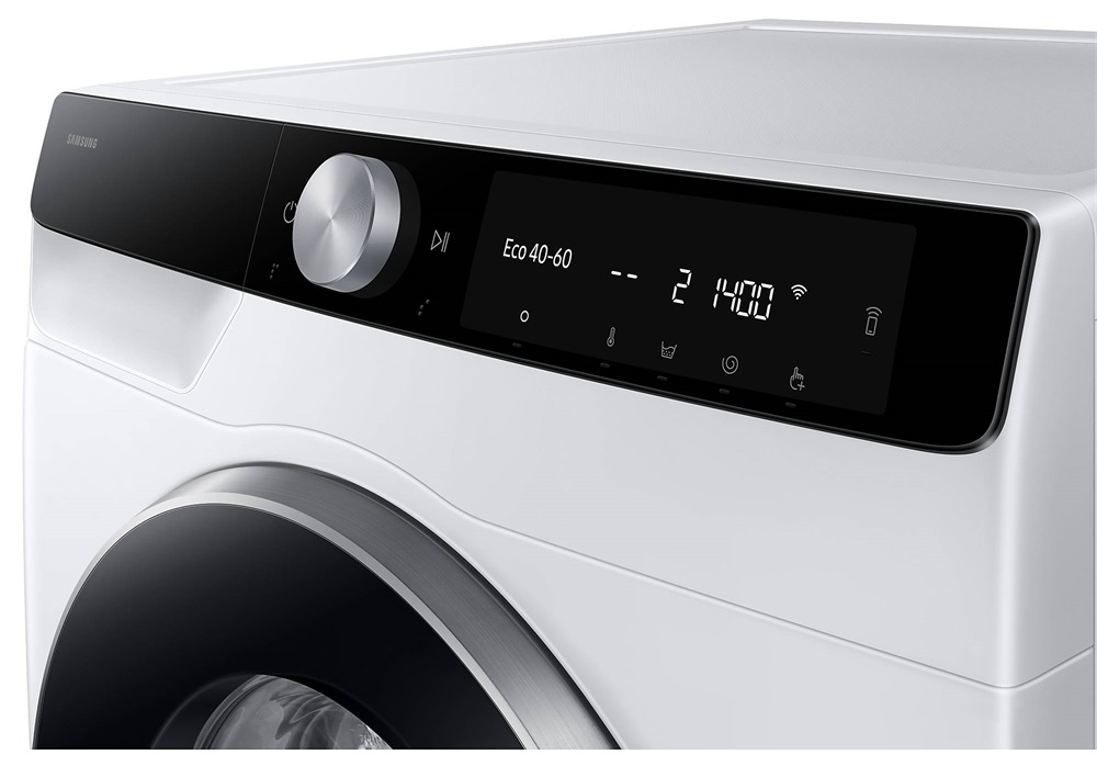 Samsung WW90DG6U25LKU4 fehér, elöltöltős, max.1400ford., 9 kg, mosógép (Újszerű)