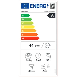 Samsung WW90T504DAWCS6 fehér, elöltöltős, max.1400ford., 9 kg, mosógép (Használt - A)