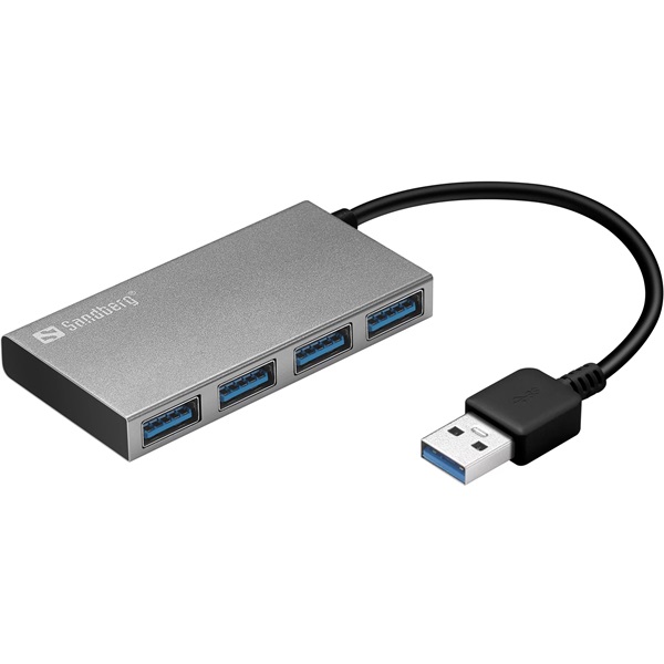 Sandberg 133-88 Hub és elosztó, USB 3.0 Pocket Hub 4 ports