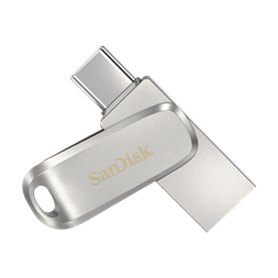 Sandisk 256GB USB3.1/Type-C Dual Drive Luxe Ezüst (186465) Flash Drive