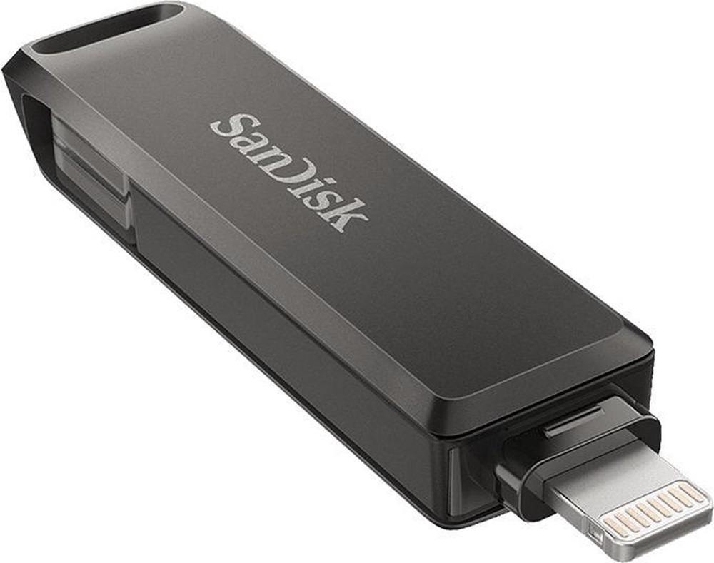 Sandisk 256GB USB C/Apple Lightning iXPAND LUXE Fekete (186554) Flash Drive