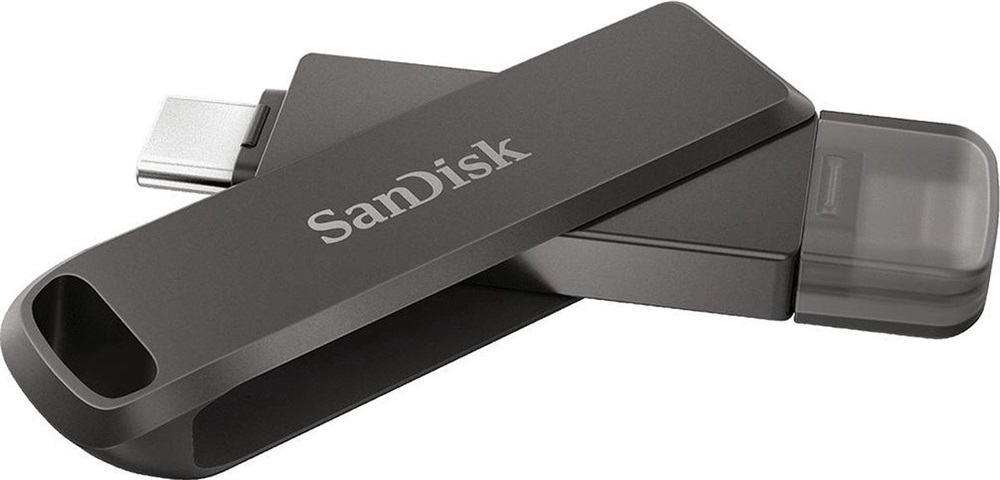 Sandisk 256GB USB C/Apple Lightning iXPAND LUXE Fekete (186554) Flash Drive