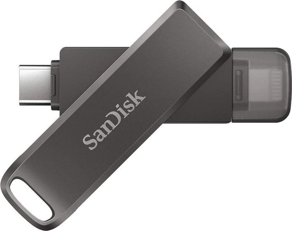 Sandisk 256GB USB C/Apple Lightning iXPAND LUXE Fekete (186554) Flash Drive