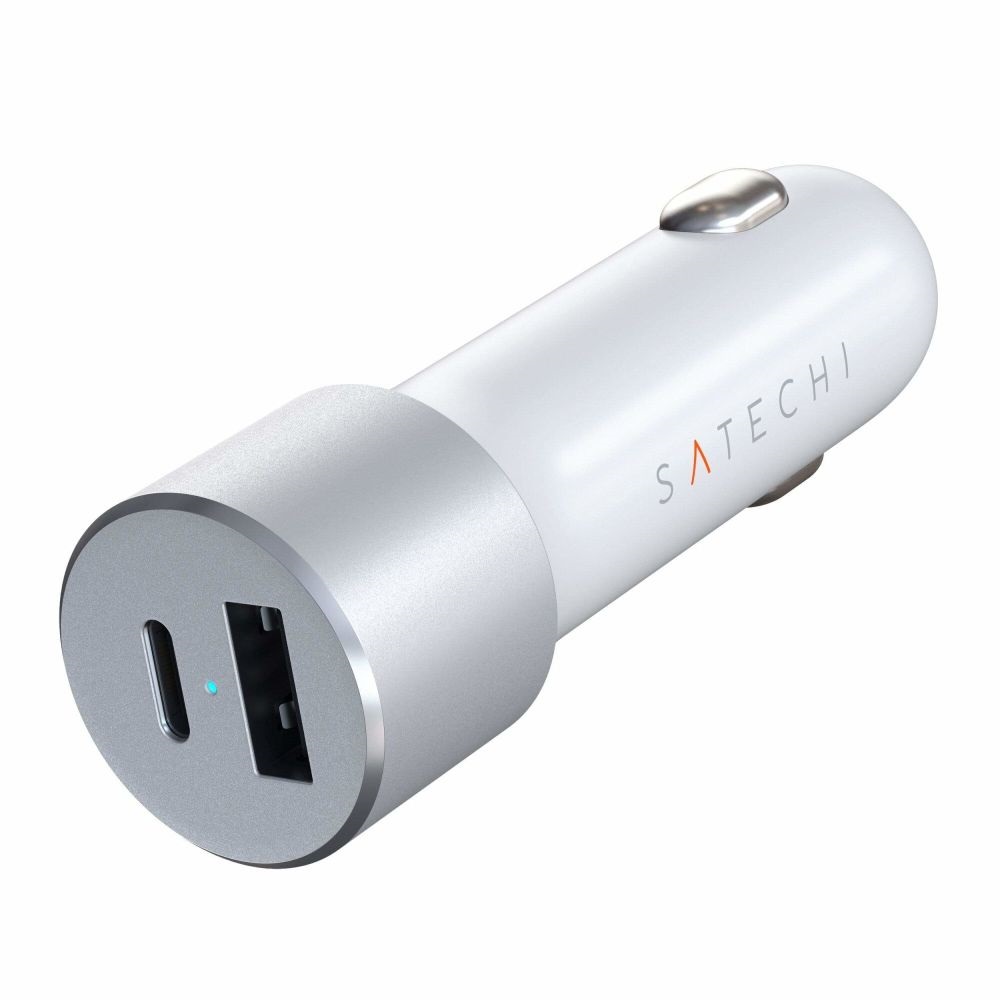 Satechi ST-TCPDCCS 72W USB/Type-C ezüst autós töltő