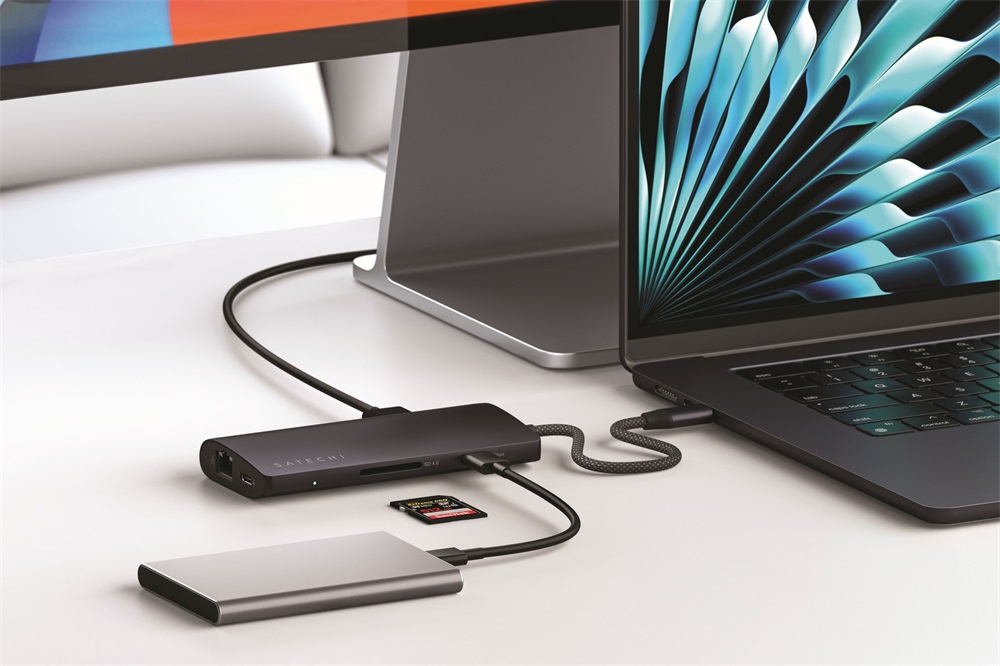 Satechi ST-P8KED Type-C 8K HDMI fekete HUB